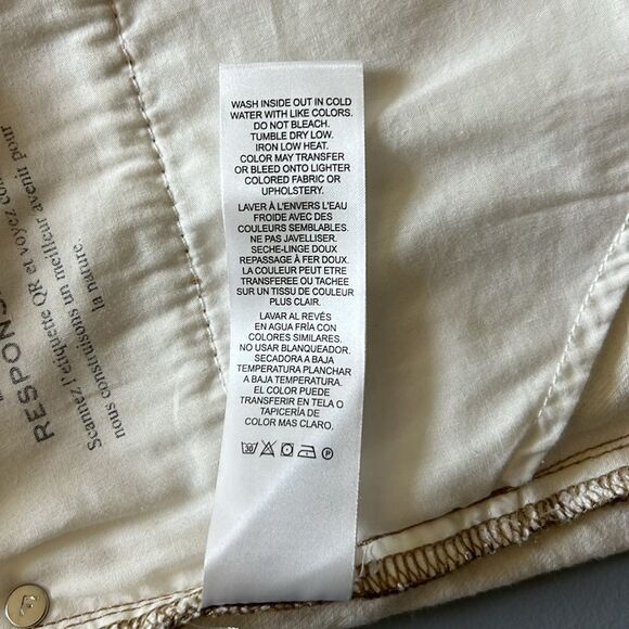 Frame Denim Le Slouch Bermuda Jean Shorts Ecru Size 27 - Picture 8 of 13